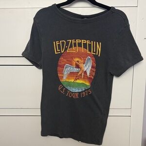 Urban Outfitters Black Led Zeppelin Graphic Tee